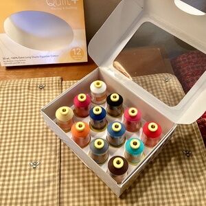 Coats & Clark Quilt + Piece Thread 12 Spool Set 100% Cotton King Spools